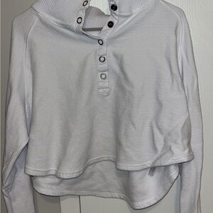 Free People Movement White Button-Up Top